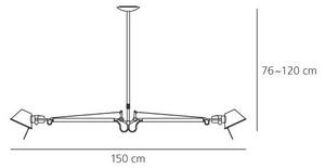 Artemide - Tolomeo Due Bracci Κρεμαστό φωτιστικό Αλουμίνιο Artemide