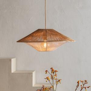 Good & Mojo GOOD MOJO Κρεμαστό φωτιστικό Lumbini, Ø50 cm, φυσικό, χάρτινο σχοινί, Καφέ / Σκουριάς, Σαλόνι / τραπεζαρία, Χαρτί / χαρτόνι, Σκανδιναβικό