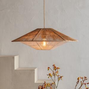 Good & Mojo GOOD MOJO Κρεμαστό φωτιστικό Lumbini, Ø60 cm, φυσικό, χάρτινο σχοινί, Καφέ / Σκουριάς, Σαλόνι / τραπεζαρία, Χαρτί / χαρτόνι, Σκανδιναβικό