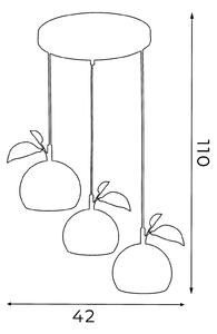 Apple mix κρεμαστό φωτιστικό, 3-φωτεινό, στρογγυλό, πολύχρωμο, ατσάλι