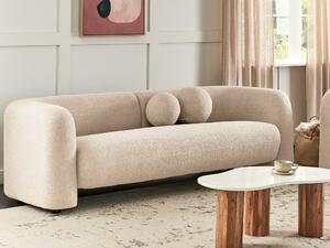 Καναπές Veselme 102, Beige, 224x83x73cm, Πόδια: Ξύλο,Καουτσούκ, Ευκάλυπτος
