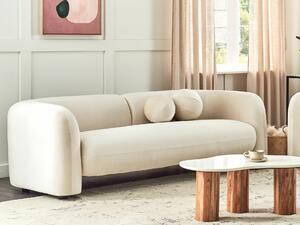 Καναπές Veselme 103, Άσπρο, 224x83x73cm, Πόδια: Ξύλο,Καουτσούκ, Ευκάλυπτος