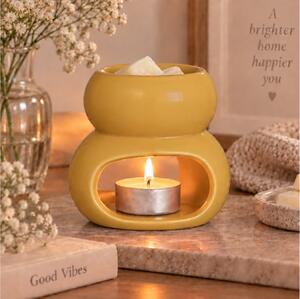 Αρωματιστής Ideas 4 Seasons Chubby για αιθέρια έλαια και wax melts με διαστάσεις 10x8.5x9cm - Mustard