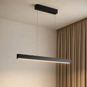Lucande Έξυπνο φωτιστικό LED Mylosh, μαύρο, CCT, Tuya, ρυθμιζόμενος, Μαύρο, Σαλόνι / τραπεζαρία, Αλουμίνιο, σύγχρονο