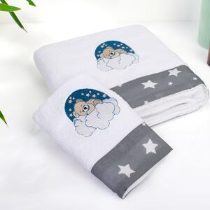 Παιδικές Πετσέτες (Σετ 2τμχ) Dimcol Cloudy Bear 176 White-Grey