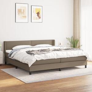 VidaXL Κρεβάτι Boxspring με Στρώμα Taupe 200x200 εκ. Υφασμάτινο