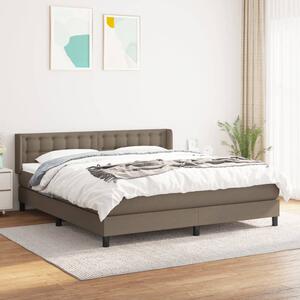 VidaXL Κρεβάτι Boxspring με Στρώμα Taupe 180x200 εκ. Υφασμάτινο