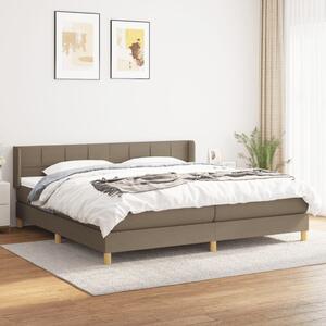 VidaXL Κρεβάτι Boxspring με Στρώμα Taupe 200x200 εκ. Υφασμάτινο