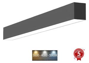 Sinclair LSM 24-40CCT - Φωτιστικό οροφής LED LSM LED/40W/230V 120 cm μαύρο