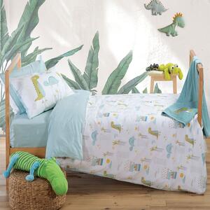 Σεντόνια Παιδικά Dino Dragon Time (Σετ 3τμχ) Light Blue Nef-Nef Homeware