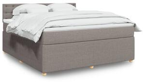 VidaXL Κρεβάτι Boxspring με Στρώμα Taupe 180x200 εκ. Υφασμάτινο