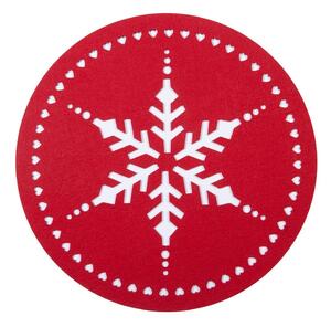 Σουπλά Χριστουγεννιάτικα Snow Flake 24 (Σετ 2τμχ) Red Nef-Nef Homeware