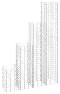 Συρματοκιβώτια-Γλάστρες Υπ. 4τεμ 30x30x50/100/150/200εκ Σιδερ. - Ασήμι