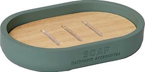 Σαπουνοθήκη Polyresin-bamboo λαδί