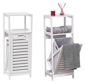 Ραφιέρα mdf με καλάθι απλύτων 36x33x98εκ. 9817