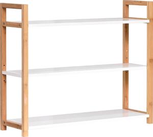 Eurocasa 9930 Επιδαπέδια Ραφιέρα Μπάνιου Bamboo με 3 Ράφια 64x20x53cm