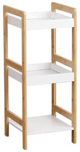 Eurocasa 9964 Επιδαπέδια Ραφιέρα Μπάνιου Bamboo με 3 Ράφια