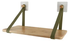 Ράφι bamboo με δερμάτινο λουρί