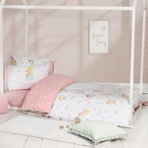 Σεντόνια Μονά (Σετ) Nima Kids Forest Fairy Λευκό,Ροζ Χωρίς Λάστιχο 170x255