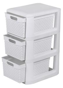 Homeplast Συρταριέρα 3 θέσεων Λευκή GABRI 3 33x26x50 cm