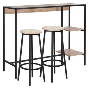 Σετ μπαρ κουζίνας μεταλλικό Nextdeco Υ100x44x124εκ. - LANDMEGA 35822------2
