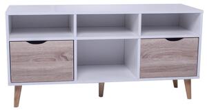 TV15 WHITE/S.OAK 117Χ39X53εκ. ΕΠΙΠΛΟ - ZITA PLUS