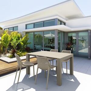 Σετ Τραπεζαρίας 5τμχ Vegas Air Taupe 100X100/140Χ75εκ. - SIESTA
