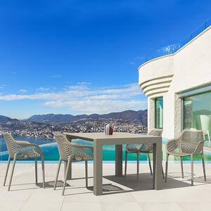 Σετ Τραπεζαρίας 5τμχ Vegas Air XL Taupe 100X100/140Χ75εκ. - SIESTA