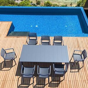 Σετ Τραπεζαρίας 9τμχ Vegas Artemis Dark Grey 100X180/220Χ75εκ. - SIESTA