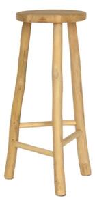 Σκαμπό μπαρ Nextdeco Kiana από ξύλο teak Υ76x∅31εκ - 11189------2