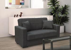 ROVER DARK GREY ΥΦΑΣΜΑ 2ΘΕΣΙΟΣ ΚΑΝΑΠΕΣ/ΚΡΕΒΑΤΙ ΜΕ ΑΠΟΘ.ΧΩΡΟ 150Χ80εκ. - ZITA PLUS