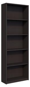 Βιβλιοθήκη μελαμίνης Max Megapap χρώμα ανθρακί 58x23x170εκ