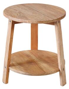 Τραπεζάκι Nextdeco 2 επιπέδων από ξύλο mahoni Υ45Ø40εκ - nextdeco 35738------2