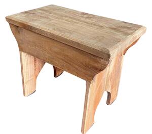 Σκαμπό Nextdeco από ξύλο mahoni Υ24xM40xΠ24εκ - nextdeco 35732------2