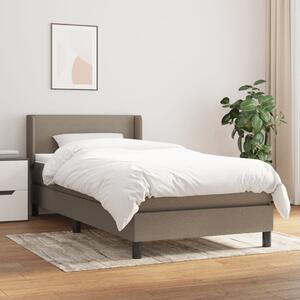 VidaXL Κρεβάτι Boxspring με Στρώμα Taupe 80x200 εκ. Υφασμάτινο