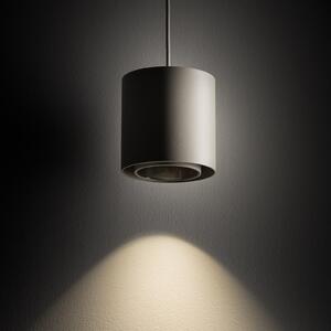 Nowodvorski Lighting Κρεμαστό φωτιστικό Point Duo, γκρι μεταξωτό, χάλυβας, Ø 13 cm, GU10, ρυθμιζόμενος, Γκρι, Σαλόνι / τραπεζαρία, Μέταλλο, σύγχρονο