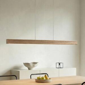 Lucande Φωτιστικό οροφής LED Annetta, 117 cm, CCT, με δυνατότητα ρύθμισης, ρυθμιζόμενος, Ξύλου, Σαλόνι / τραπεζαρία, Ξύλο, σύγχρονο