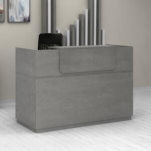 Γραφείο reception Lemmon Megapap χρώμα γκρι σκυροδέματος 120x70x110εκ