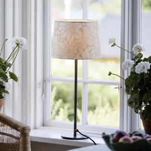 PR Home Επιτραπέζια λάμπα BASE ACANTHUS, λευκό/ασημί, 58 cm, Λευκό, Σαλόνι / τραπεζαρία, Μέταλλο