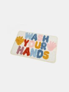 Sinsay - Πατάκι μπάνιου με επιγραφή "Wash your hands" - πολυχρωμο