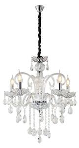 Artekko Chandelier Πολυέλαιος 5φωτος Διάφανο Κρύσταλλο (60x60x60)cm