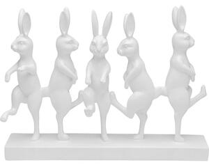 Διακοσμητικό Επιτραπέζιο Dancing Rabbits 39.5x9x39.5εκ. - Λευκό