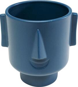 Vase Faccia Blue 12cm - Μπλε