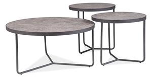 BENCH DEMETER GRAY (CONCRETE EFFECT) / BLACK (SET) DIOMMI DEMETERSZC