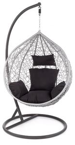 EGGY garden chair black / grey DIOMMI V-CH-EGGY-FOT