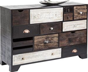 Συρταρίερα Finca 14 Drawers 114x35x80εκ - Μαύρο