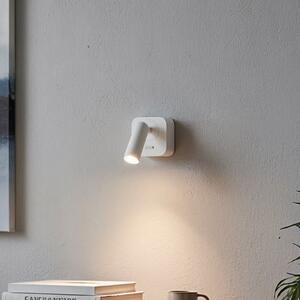 IDEAL LUX Ideal Lux LED προβολέας τοίχου Bean, λευκό, πλάτος 7 cm, μέταλλο, Λευκό, Σαλόνι / τραπεζαρία, Μέταλλο, σύγχρονο