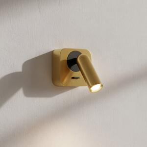 IDEAL LUX Ideal Lux LED-Wandstrahler Bean, χρώμα ορείχαλκου, πλάτος 7 cm, Χρυσό / Ορείχαλκου, Σαλόνι / τραπεζαρία, Μέταλλο, σύγχρονο