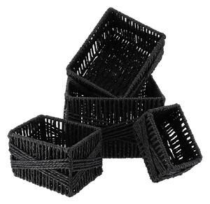 Καλάθια Αποθήκευσης (Σετ 4τμχ) T-D Papper Black 8489103