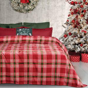 Κουβέρτα Fleece Μονή 160x220εκ. Blankets 1361 Πράσινο-Κόκκινο Das Home